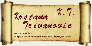 Krstana Trivanović vizit kartica